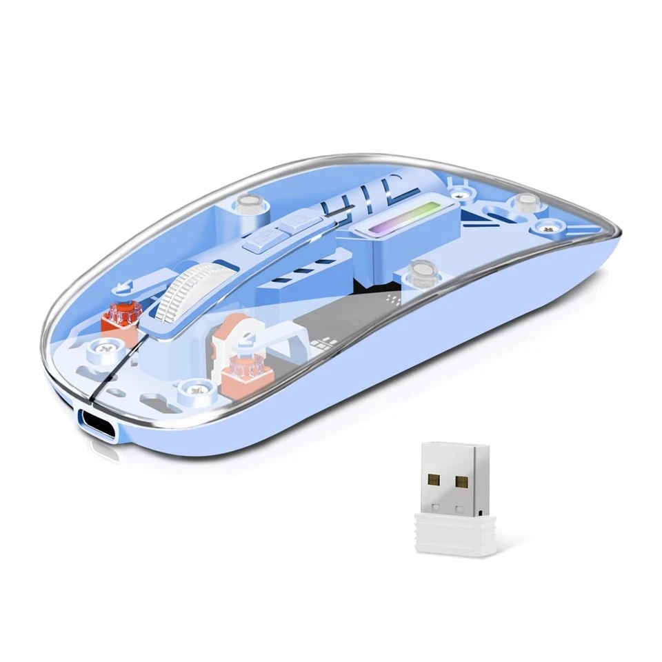 Transparent Wireless Bluetooth Mouse